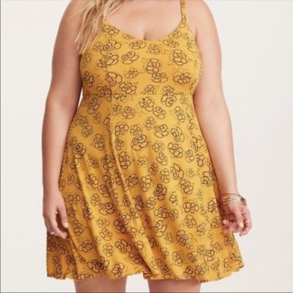 Torrid Yellow Crisscross Sundress